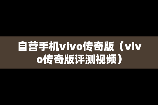 自营手机vivo传奇版（vivo传奇版评测视频）